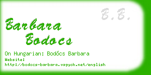 barbara bodocs business card